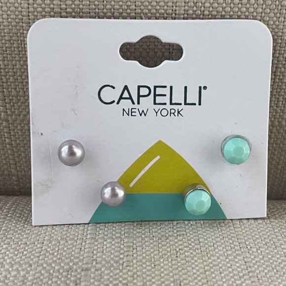 Capelli New York Women Earrings Stud Ear Jewely Set of 2 - Picture 7 of 7